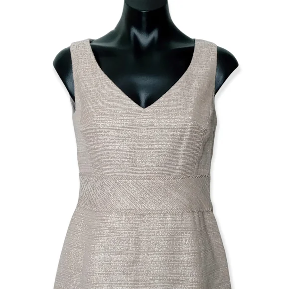 Ann Klein NY Gold Metallic Dress Size 4 - Picture 6 of 11